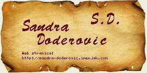 Sandra Doderović vizit kartica
